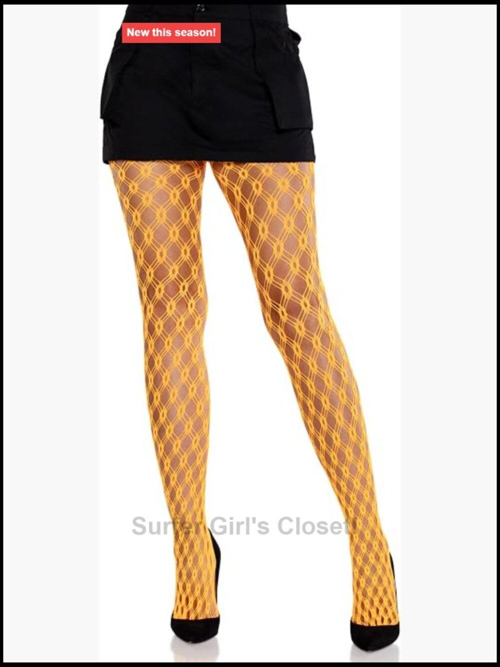 Eyelet Net Tights One Size High Stretch Reinforced Toe Party Festival